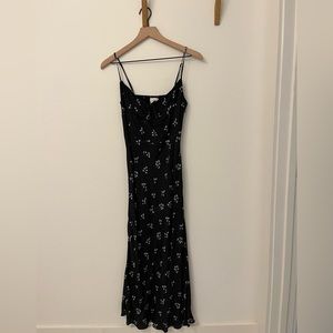 Elegant Black Floral Dress